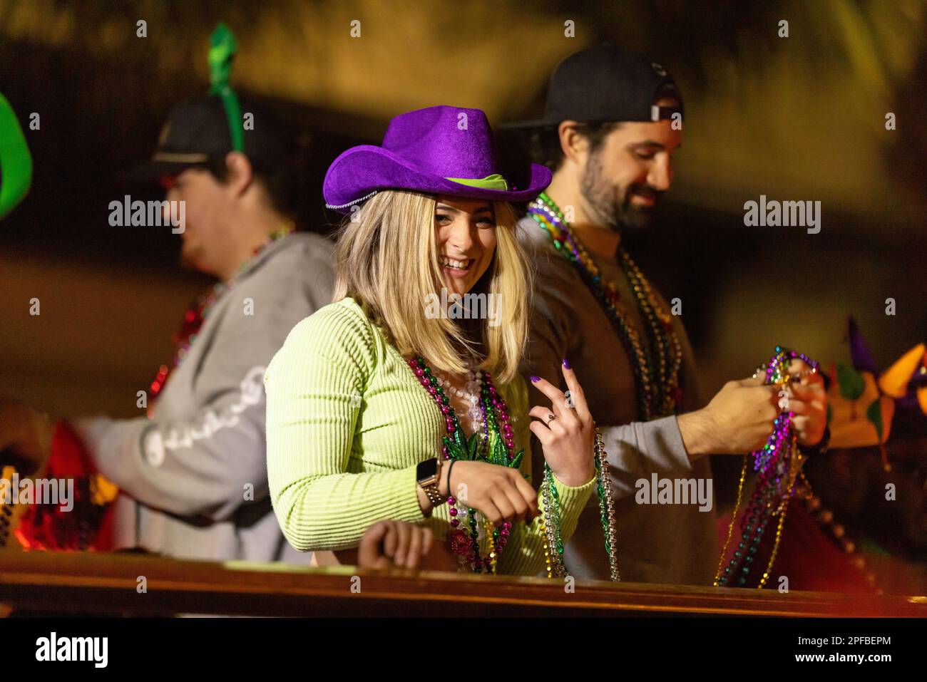 what time is the mardi gras parade in galveston