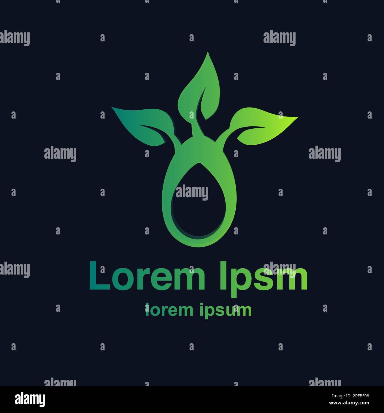 Tree plant green logo. vector illustration Stock Vector