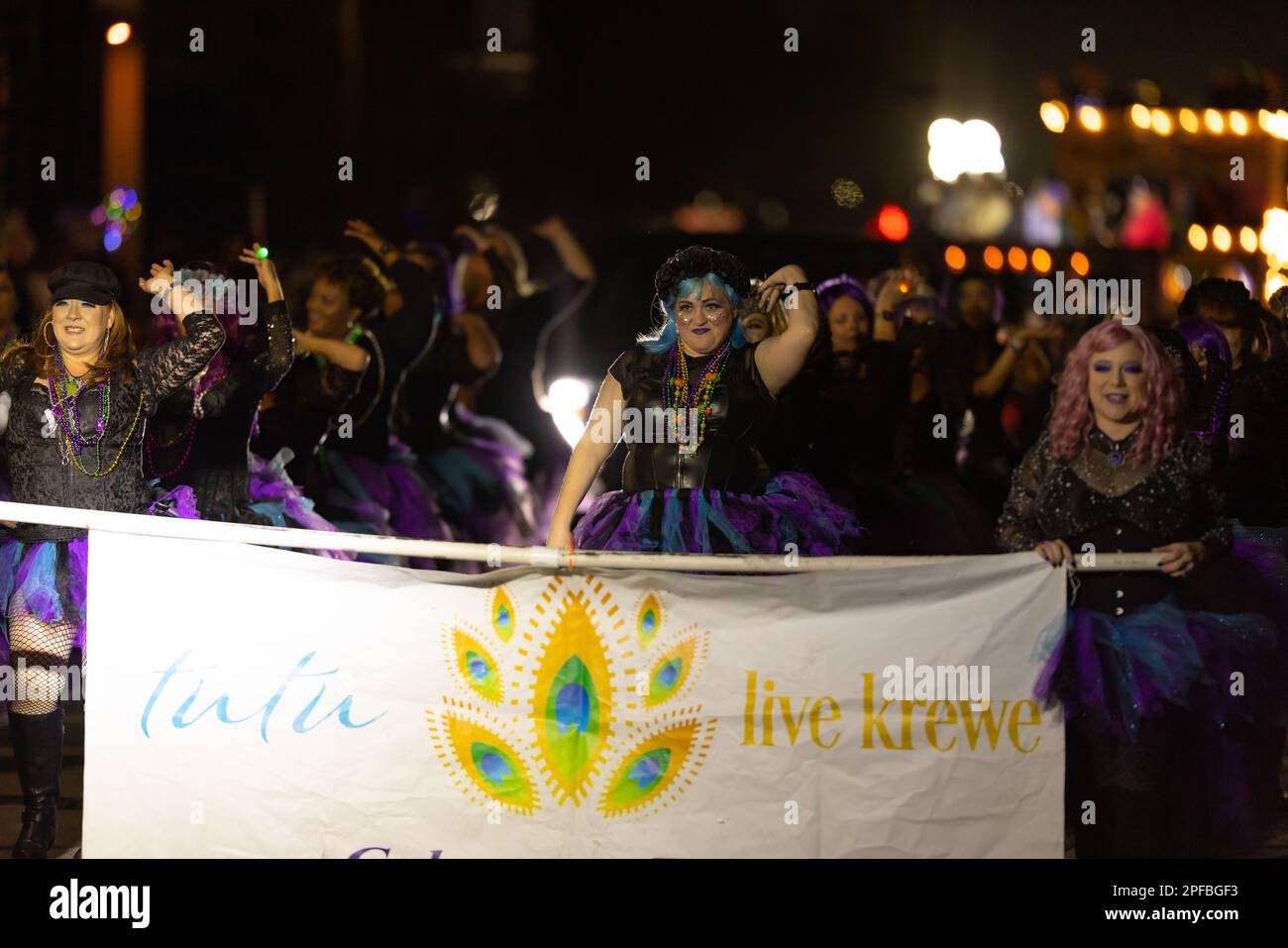 Galveston, Texas, USA March 1, 2022 The Galveston Mardi Gras Parade