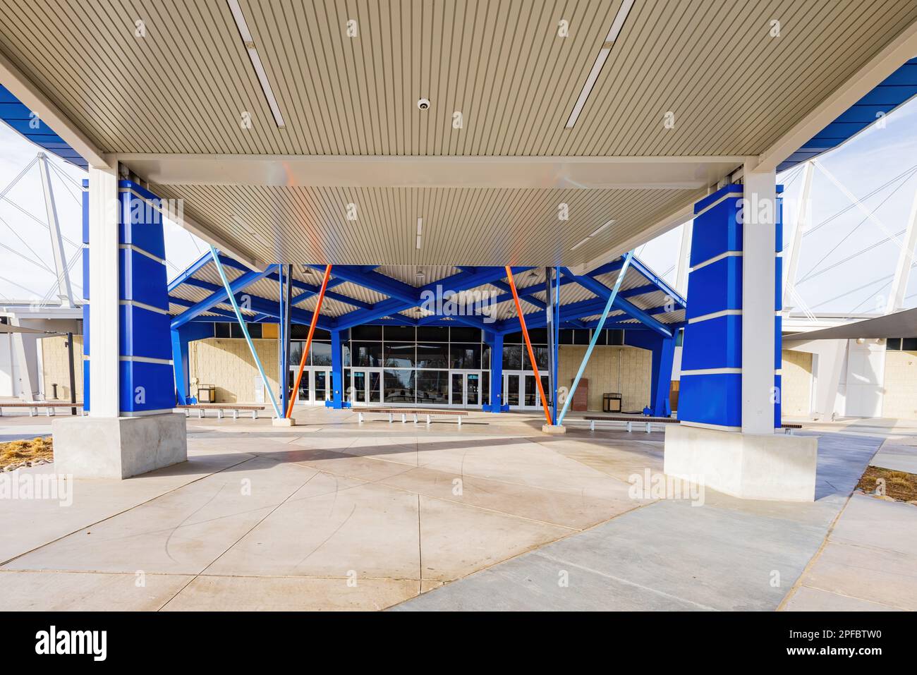 Oklahoma, MAR 1 2023 Sunny exterior view of the Tulsa Expo Center Stock Photo Alamy