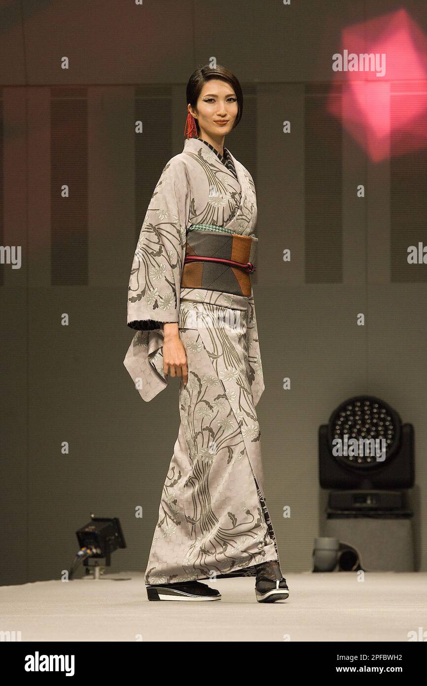 Tokyo, Japan. 16th Mar, 2023. Kimono runway model, March 16, 2023 ...