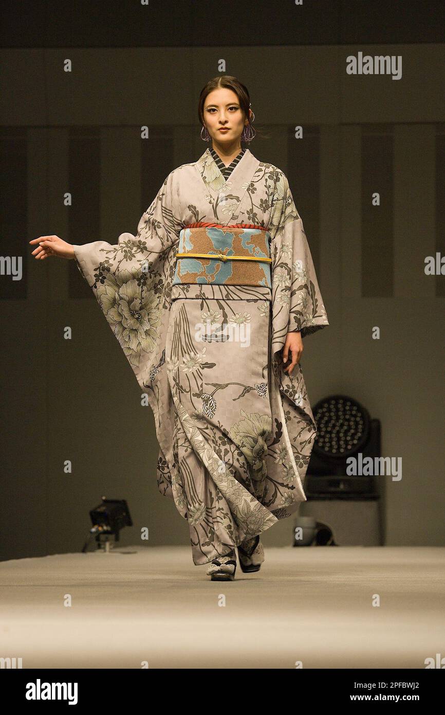 Tokyo, Japan. 16th Mar, 2023. Kimono runway model, March 16, 2023 ...