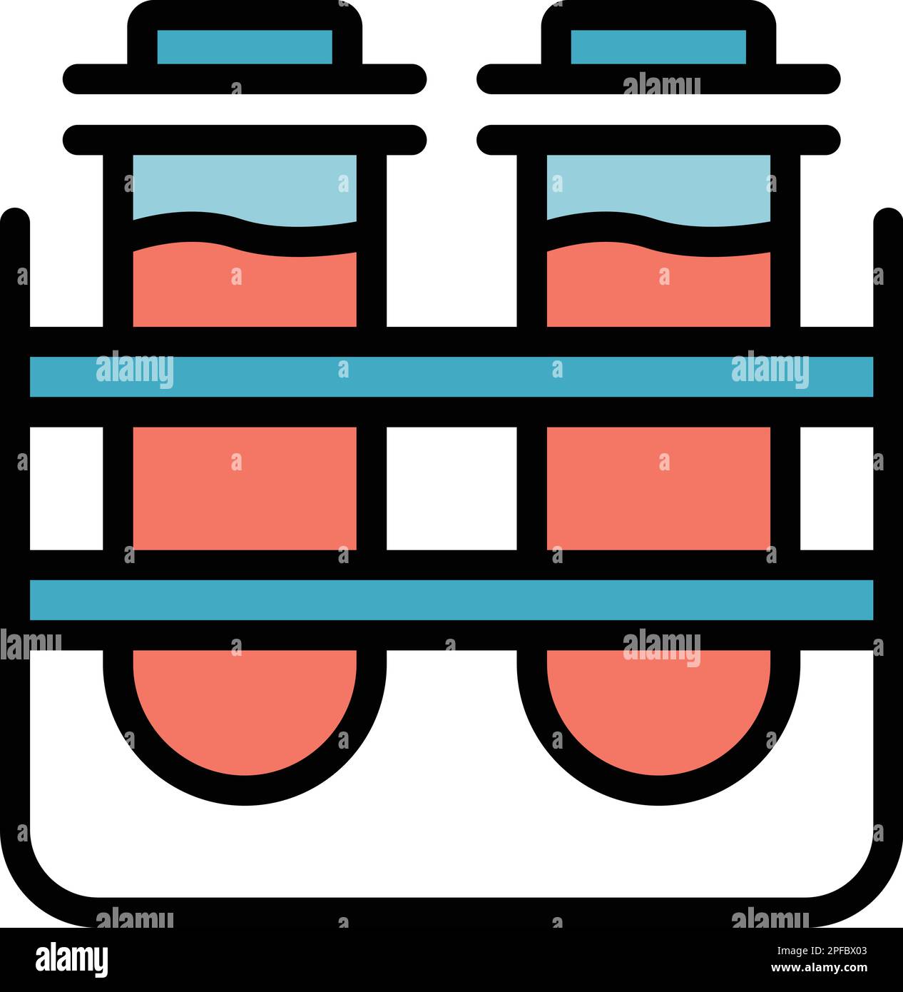 Analysis tubes icon. Outline analysis tubes vector icon for web design ...