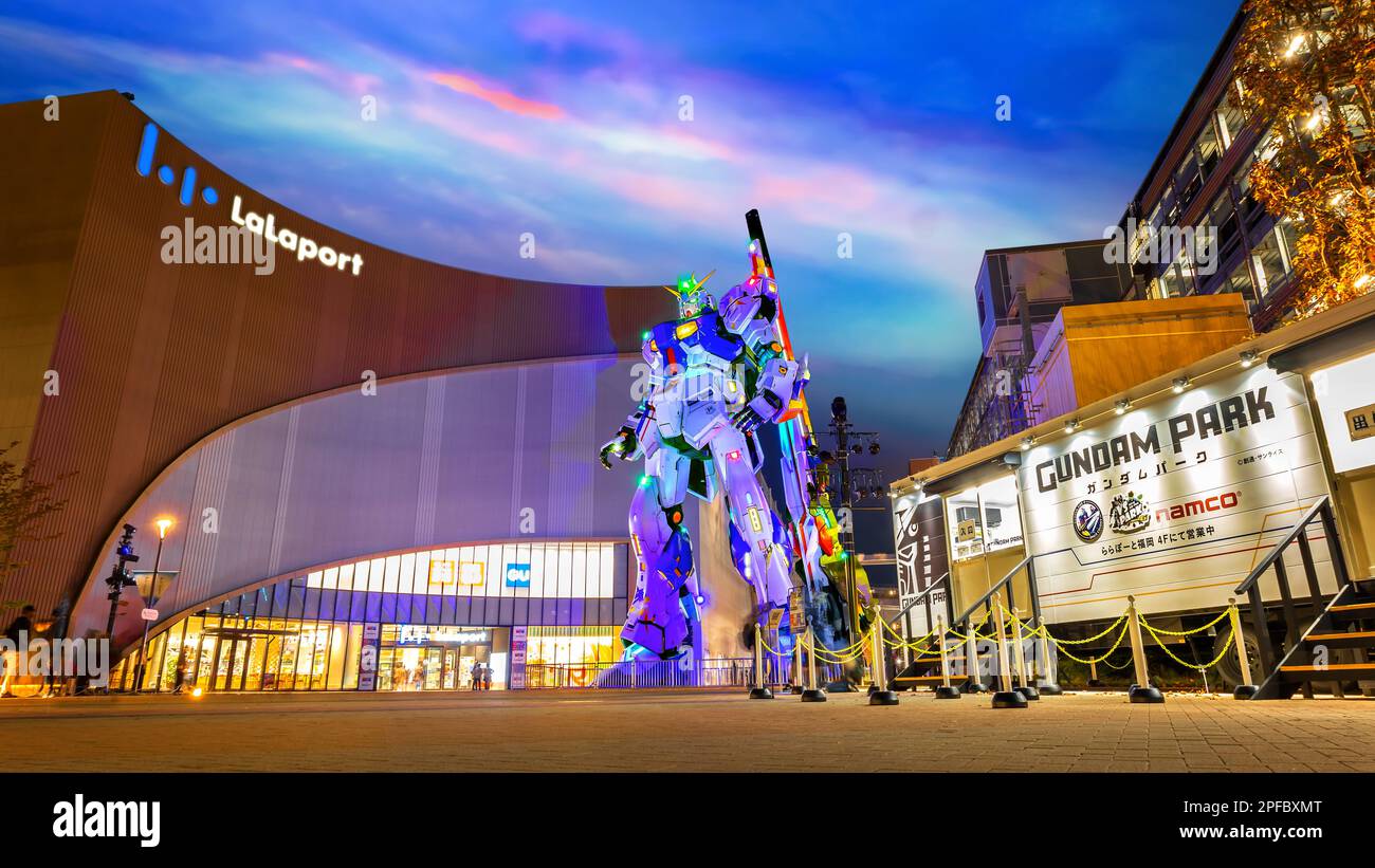 Fukuoka, Japan Nov 20 2022 Fullsize Mobile suit RX93ffv (Nu