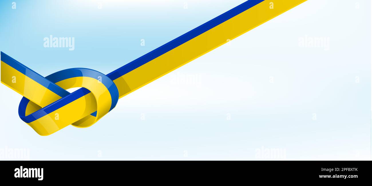 Ukraine banner ribbon flag vector background Stock Vector