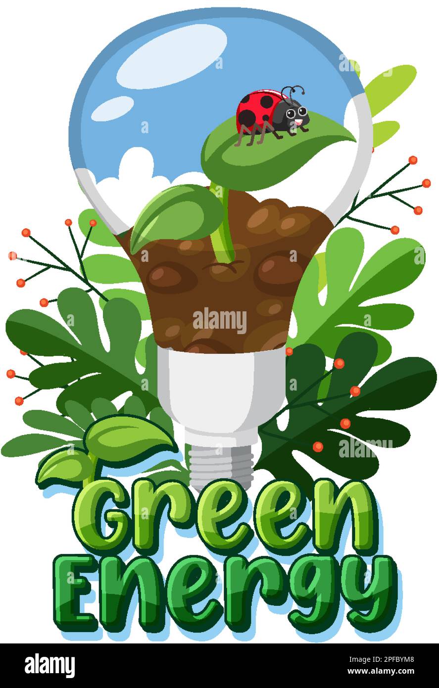 Alternative green energy vector concept illustration Stock Vector Image ...
