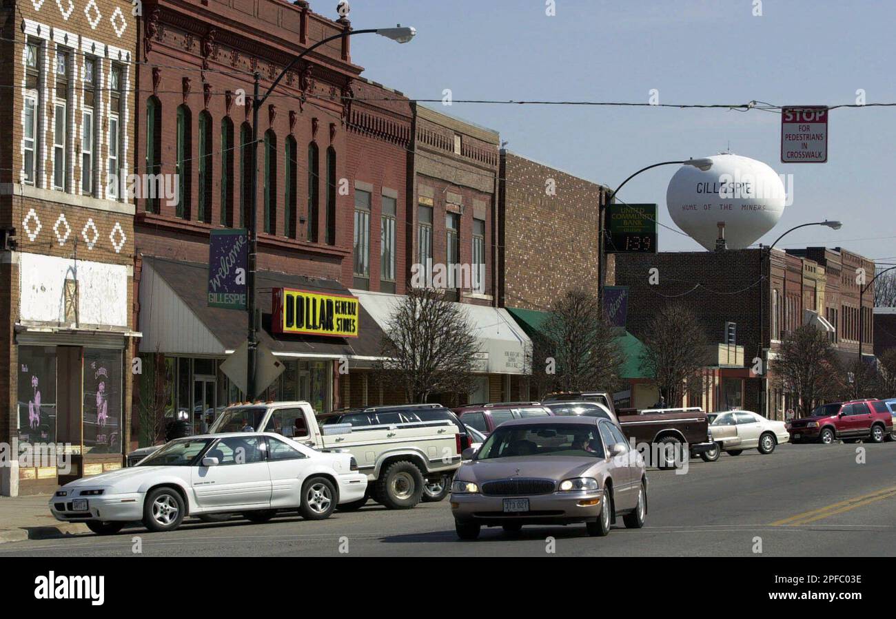 Pictured is downtown Gillespie, Ill., located in Macoupin County