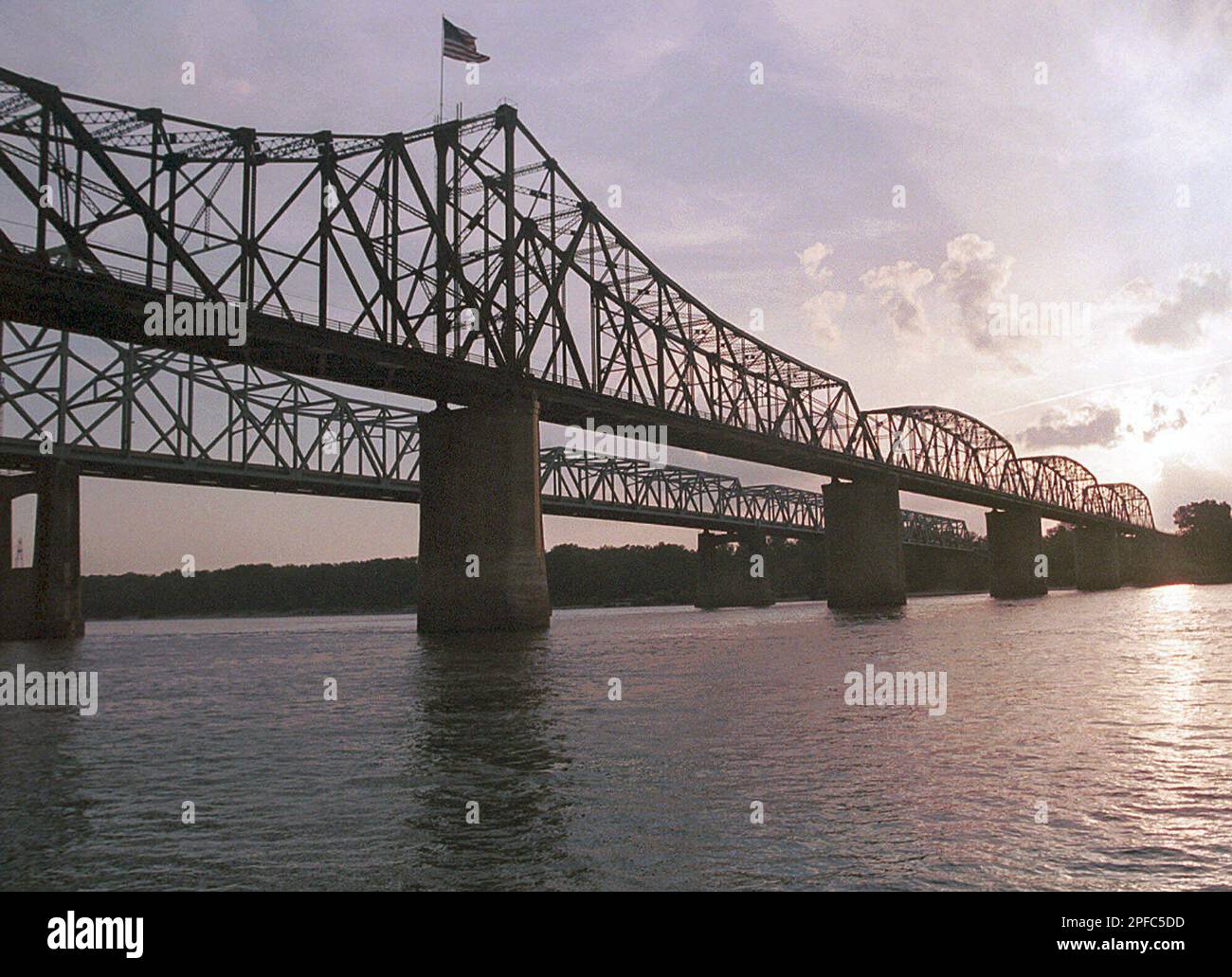 Where Interstate 20 crosses the Mississippi River in Vicksburg, Miss