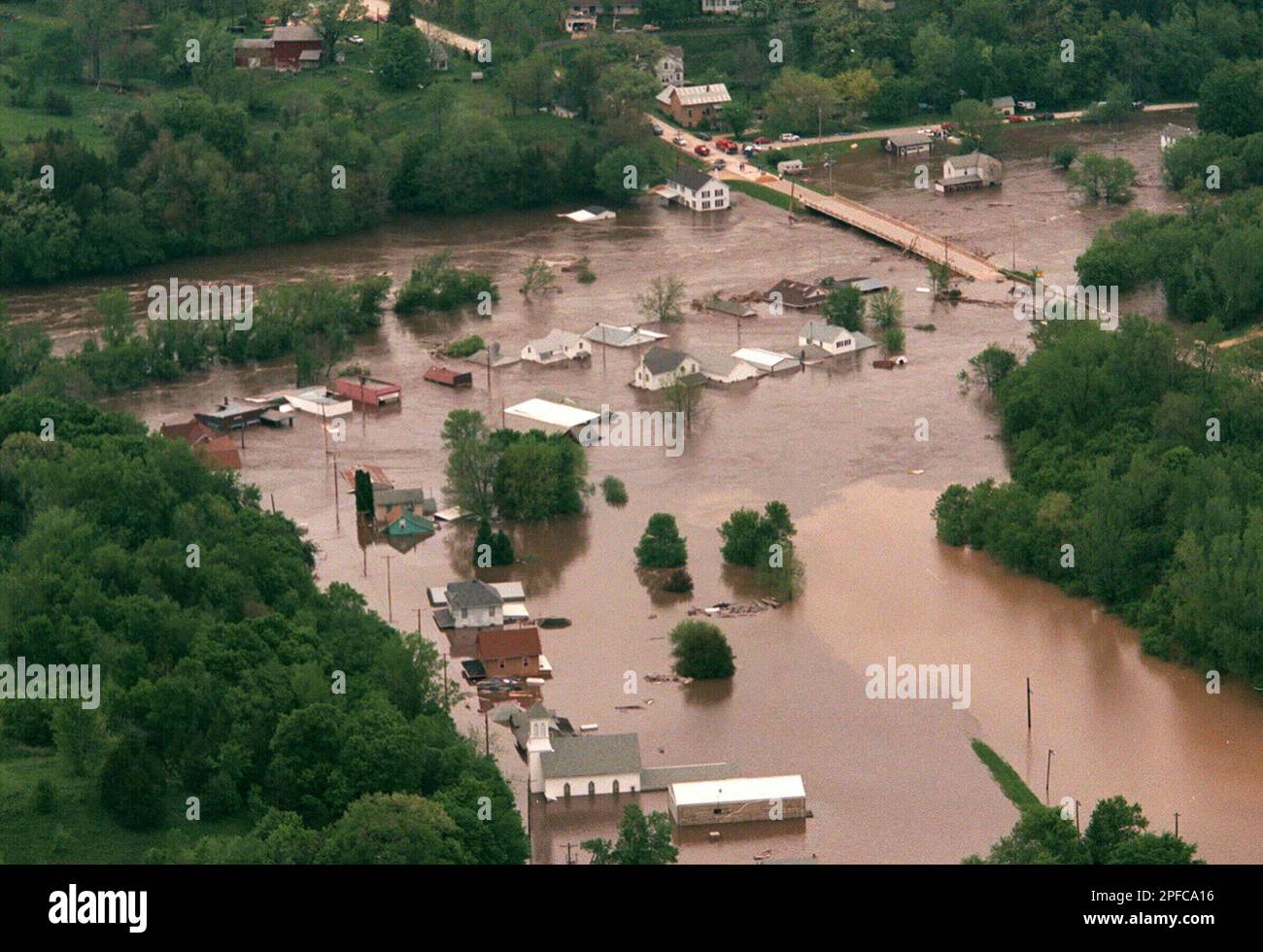 FILE Many of the buildings in the community of Littleport, Iowa were