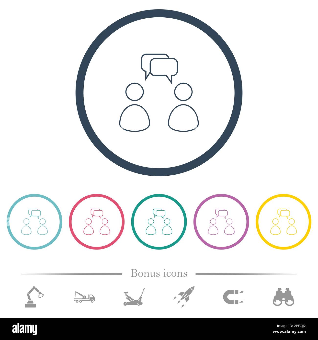 Chat bubble outlines user avatar hi-res stock photography and images ...