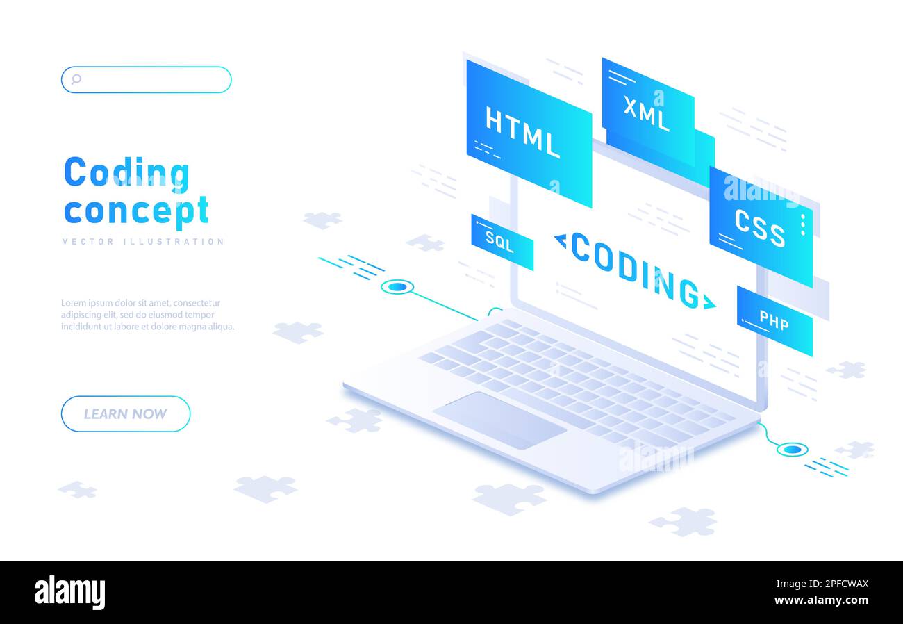 Concept of coding Stock Vector Image & Art - Alamy
