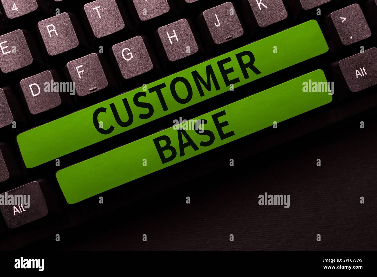 Customer Base Sign Sign displaying Customer Base. Word Written on encourage customers to ...