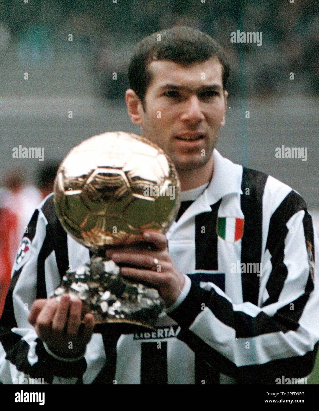 French soccer superstar Zinedine Zidane of Juventus shows to his