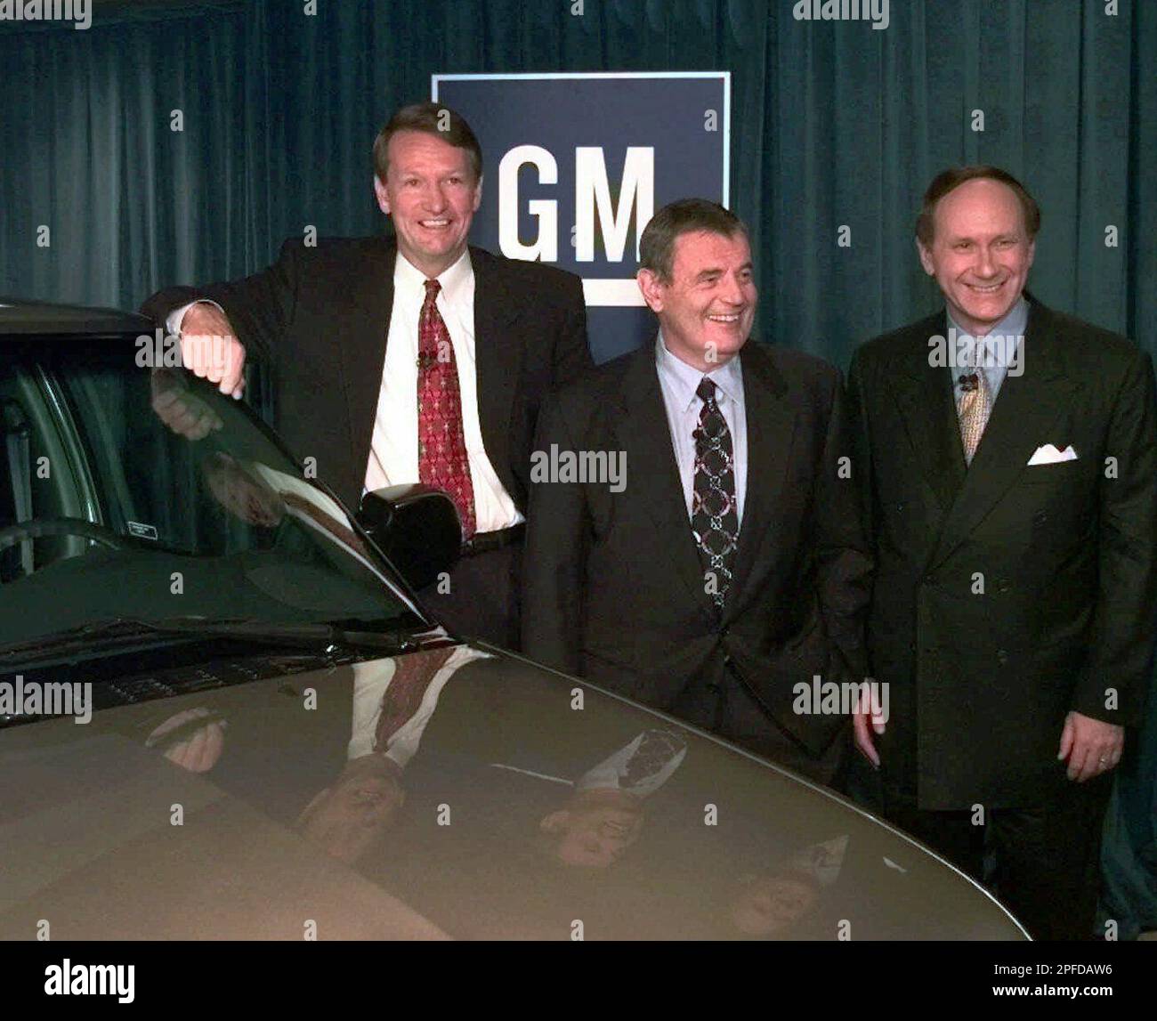 General Motors Corp. President G. Richard Wagoner Jr., left, Chairman Jack Smith, center, and