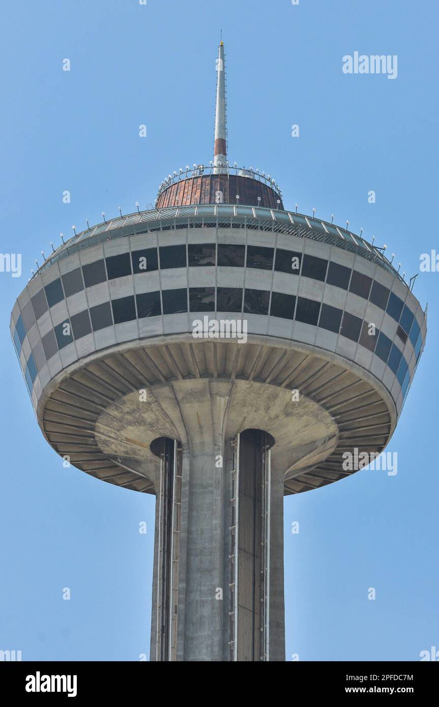 Niagara Falls Town, ON, Canada - May 30, 2015: View at the Skylon tower near Niagara falls Stock Photo