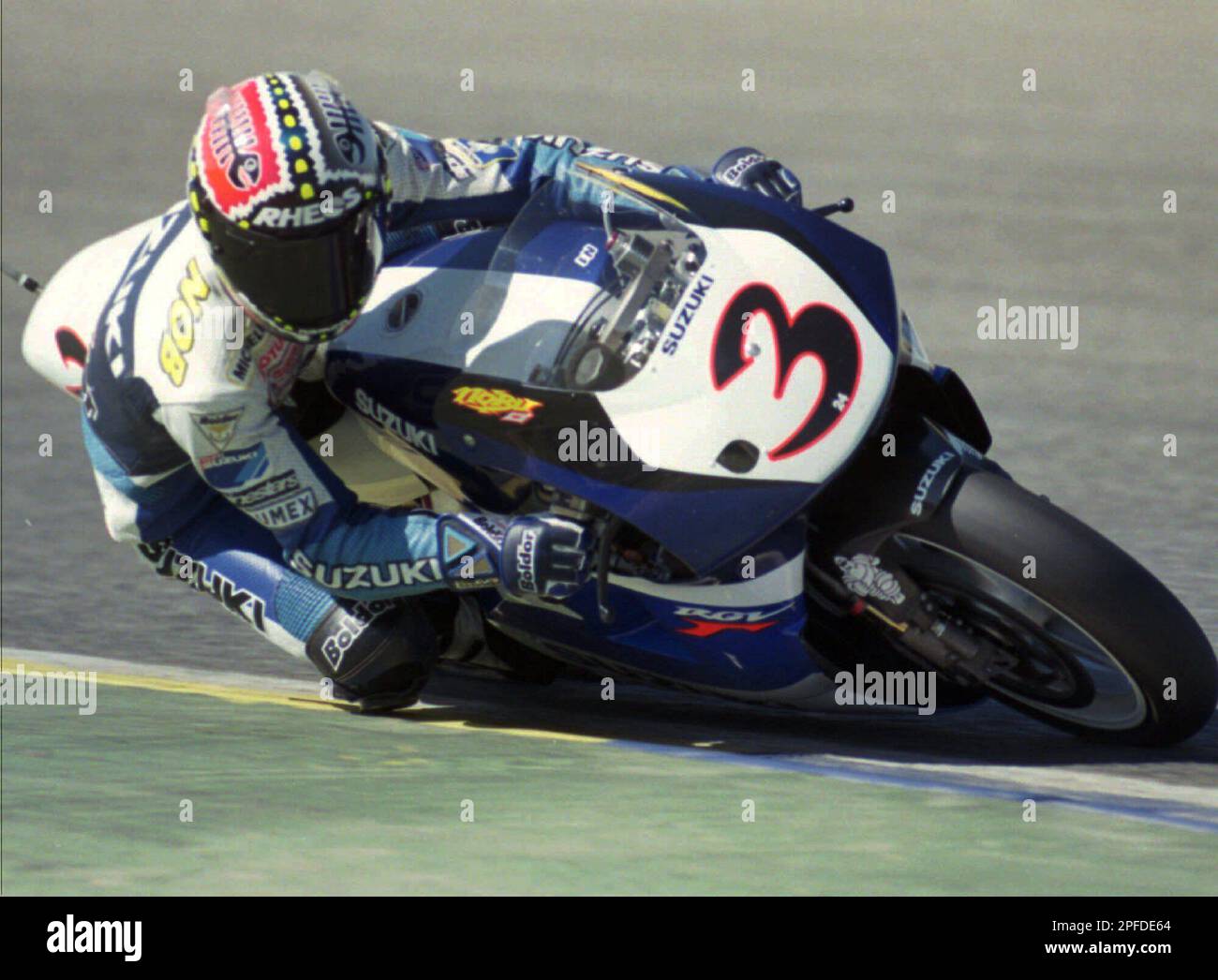 Nobuatsu Aoki of Japan takes his 500cc Suzuki out on the Jarama