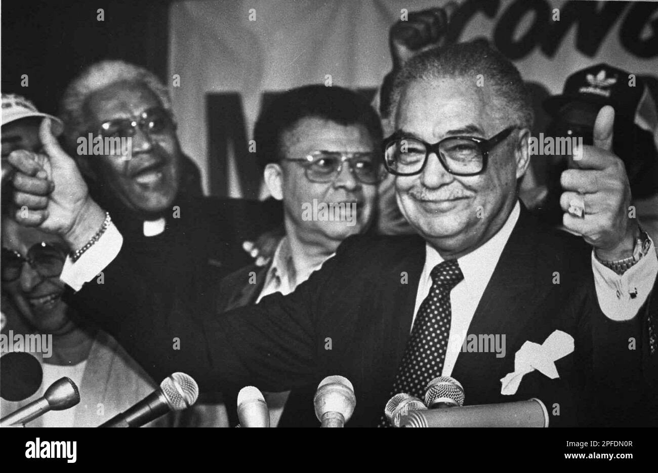 FILE-- Former Detroit Mayor Coleman Young, Right, Shown At His Election ...