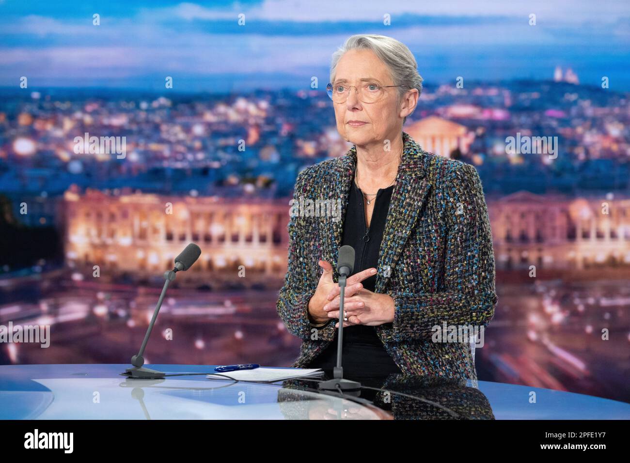 Paris, France. 16th Mar, 2023. France's Prime Minister Elisabeth Borne