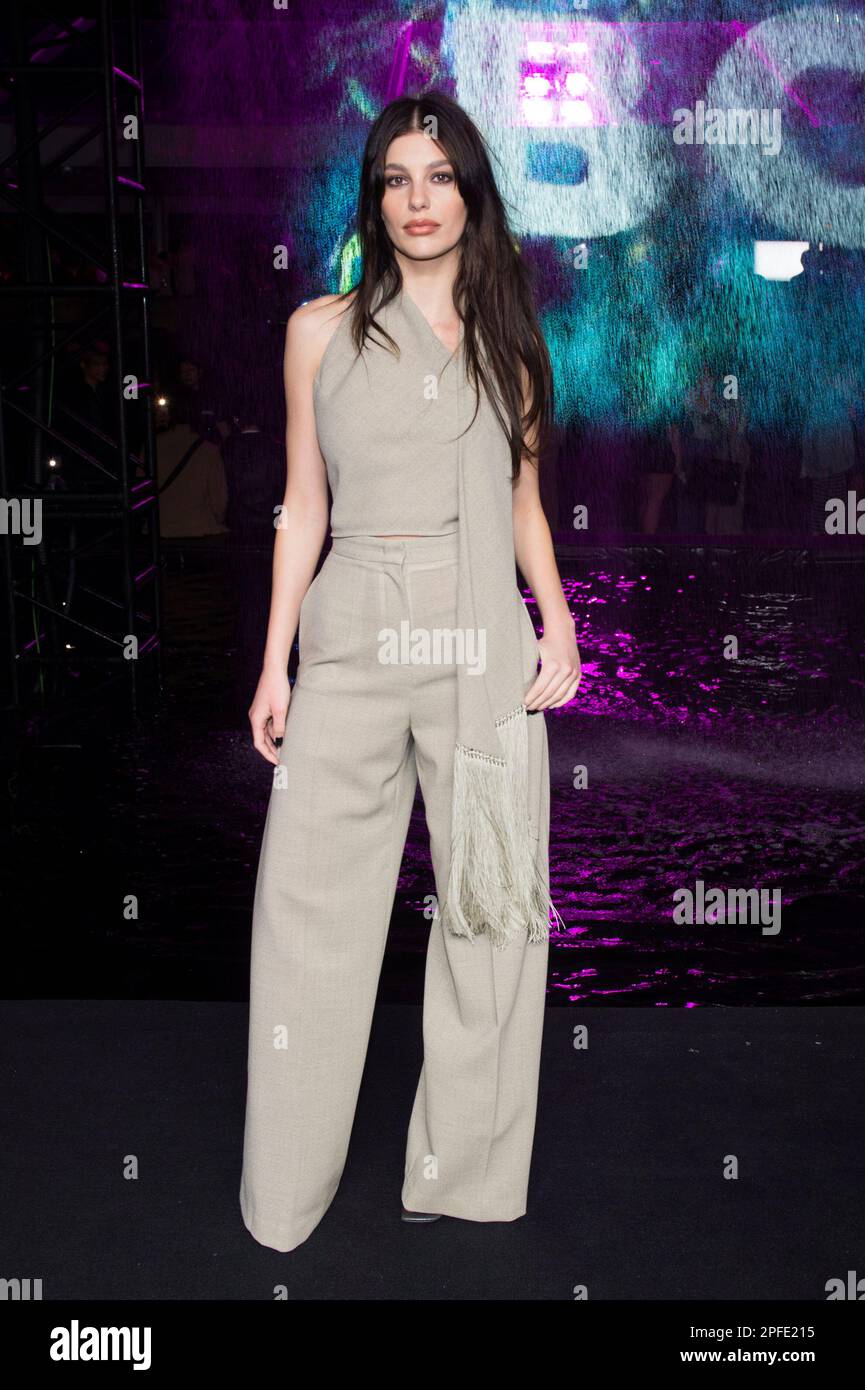 Camila Morrone attends the Boss Spring/Summer 2023 collection