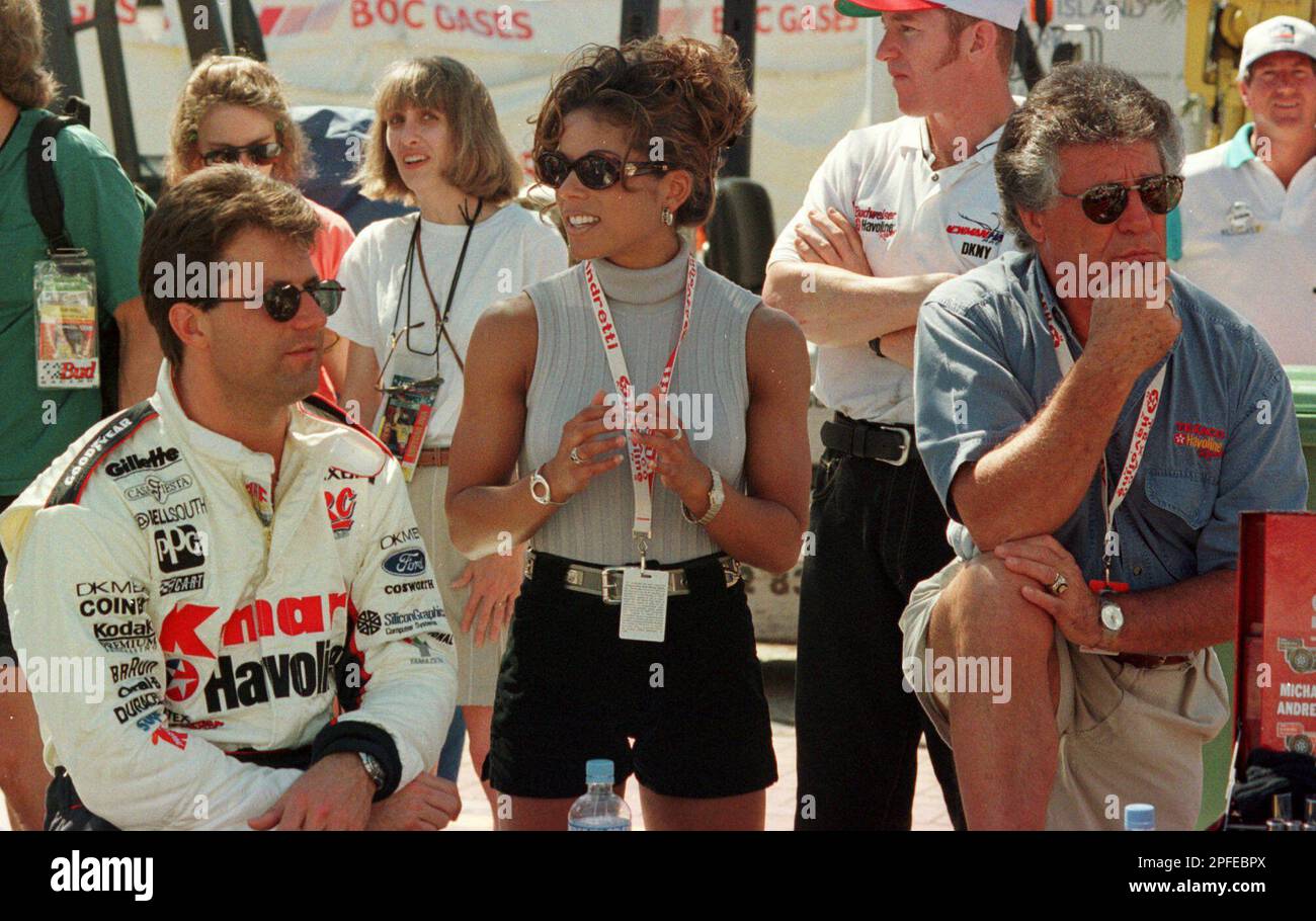 IndyCar driver Michael Andretti of Nazareth, Pa, on left with his ...