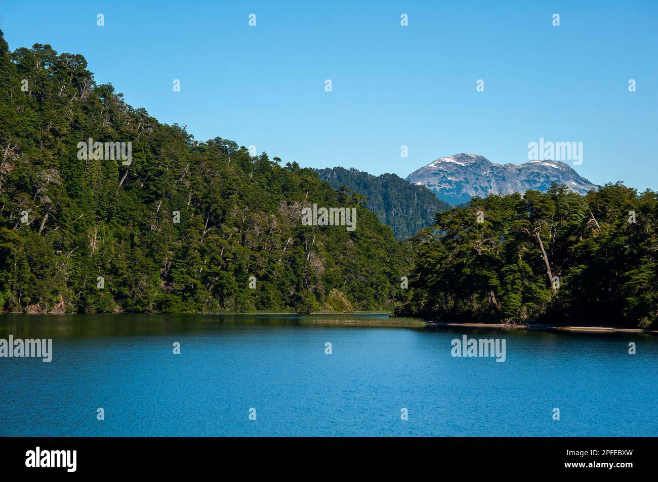 Correntoso Lake as seen from Camping 7 Lagos, Ruta de Los Siete Lagos ...