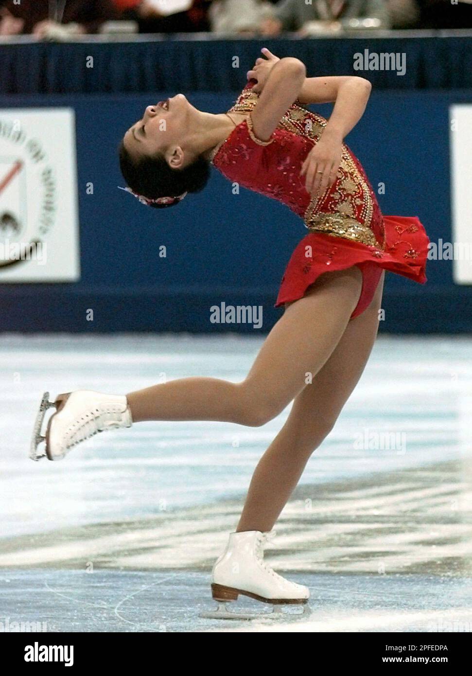 Michelle Kwan, from Torrance, Calif., performs her free skate routine