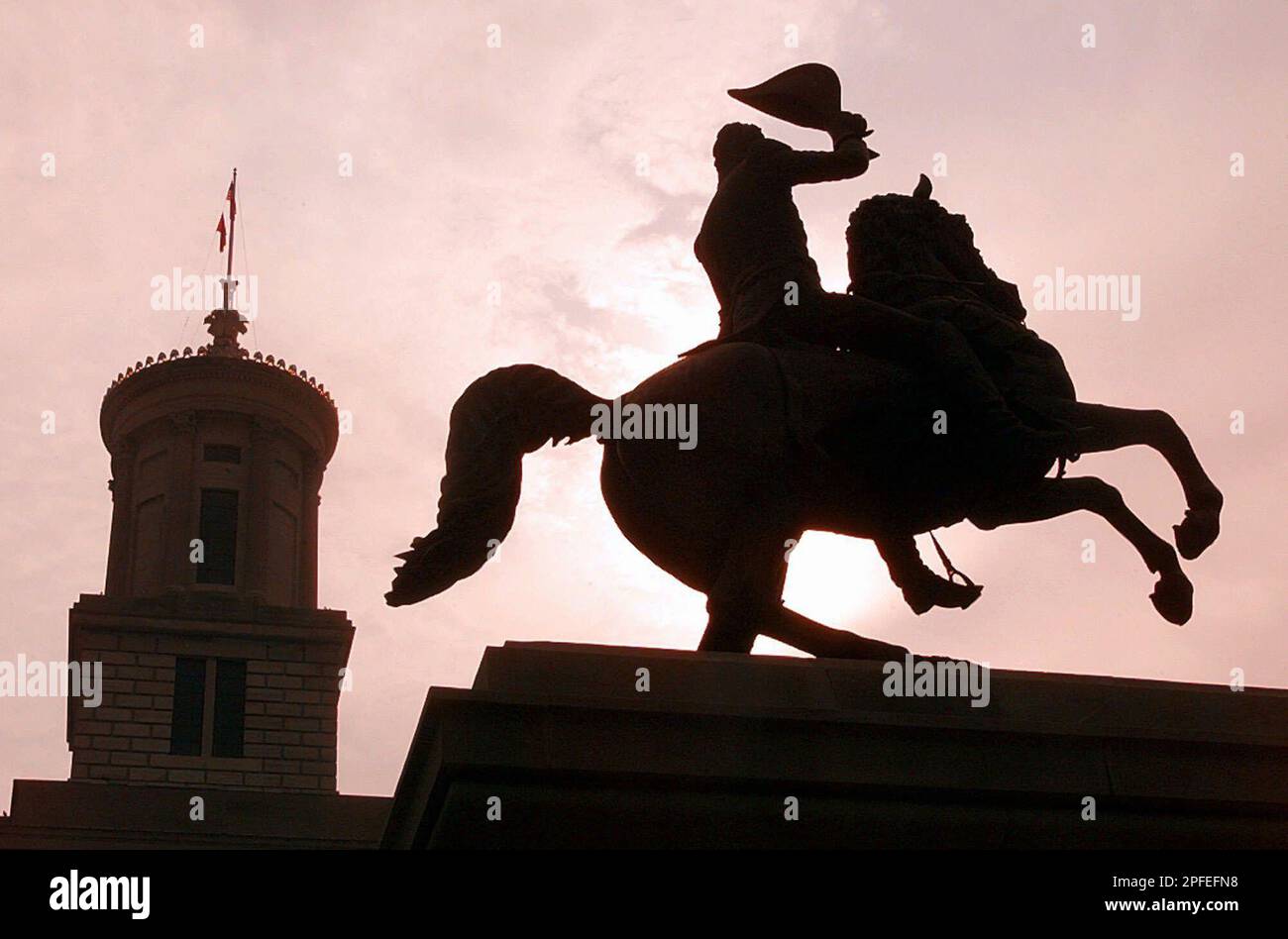 Andrew jackson the nation s seventh president rides his horse in this