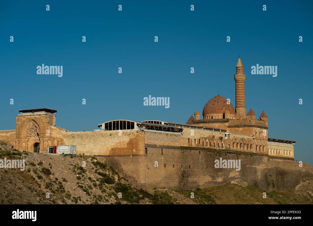 Historical structures of Anatolia. Ishak Pasha Palace is a lord castle 