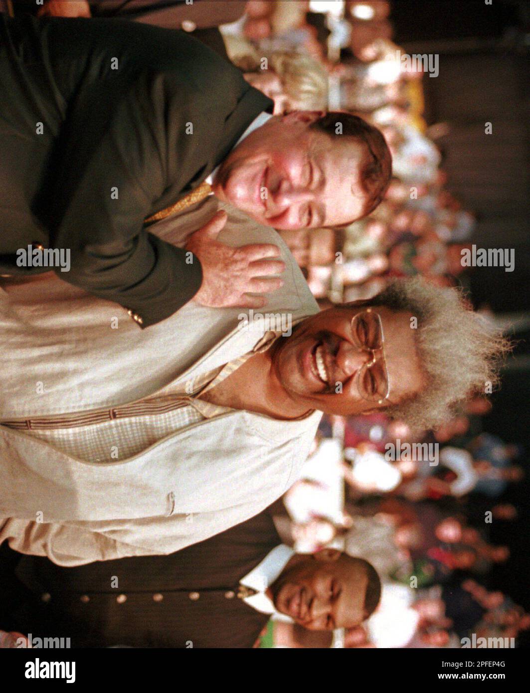 Boxing's top promoters Bob Arum, left, and Don King get together prior