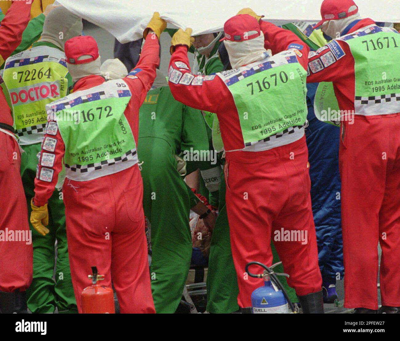 Doctors And Emergency Crews Work On Injured Finnish Driver Mika 