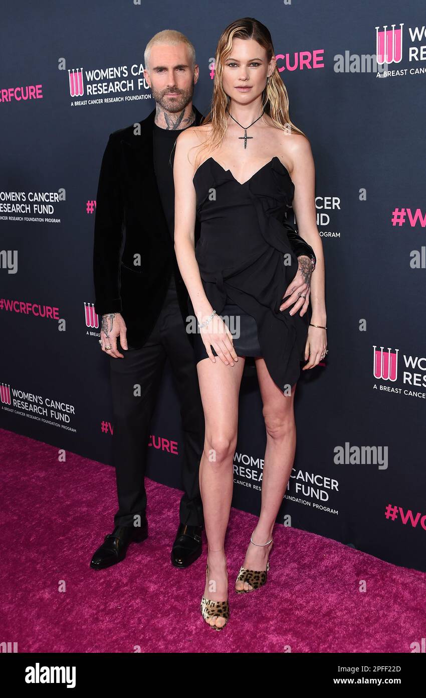 Beverly Hills, CA. 16/03/2023, Adam Levine and Behati Prinsloo arriving ...