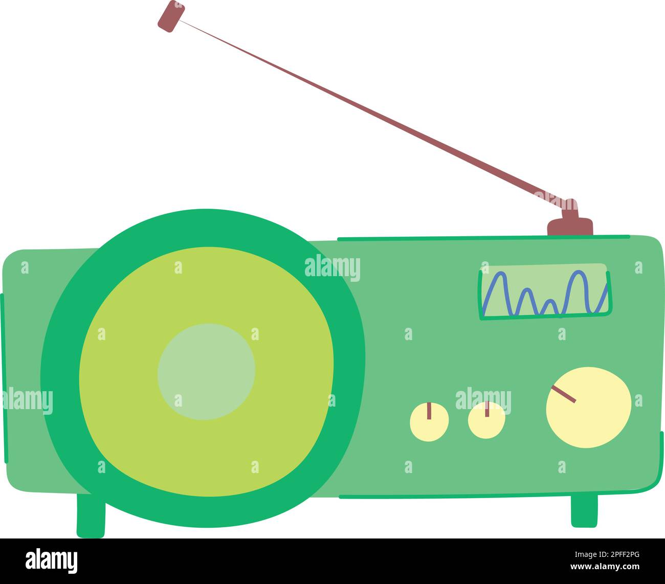 Using A Radio Cartoon Vintage radio receiver microphone Stock Vector Images - Alamy