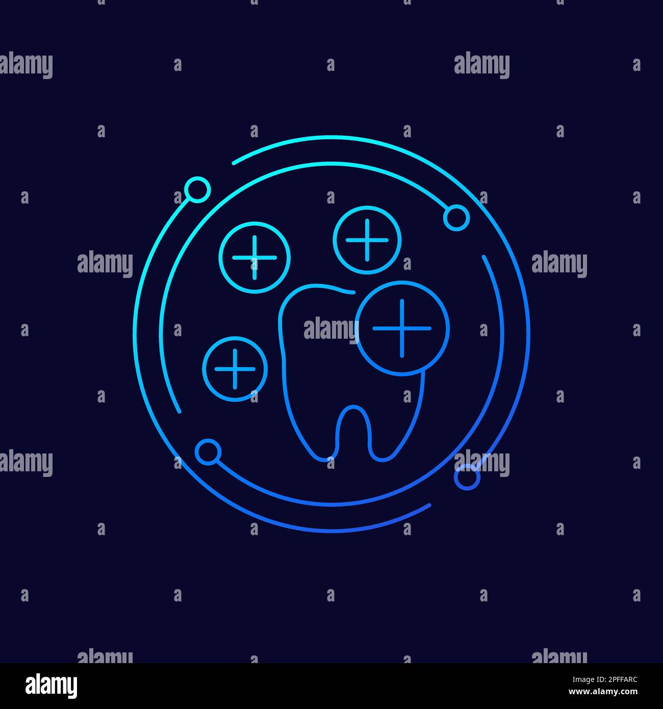 minerals for healthy teeth icon, linear design Stock Vector Image & Art ...