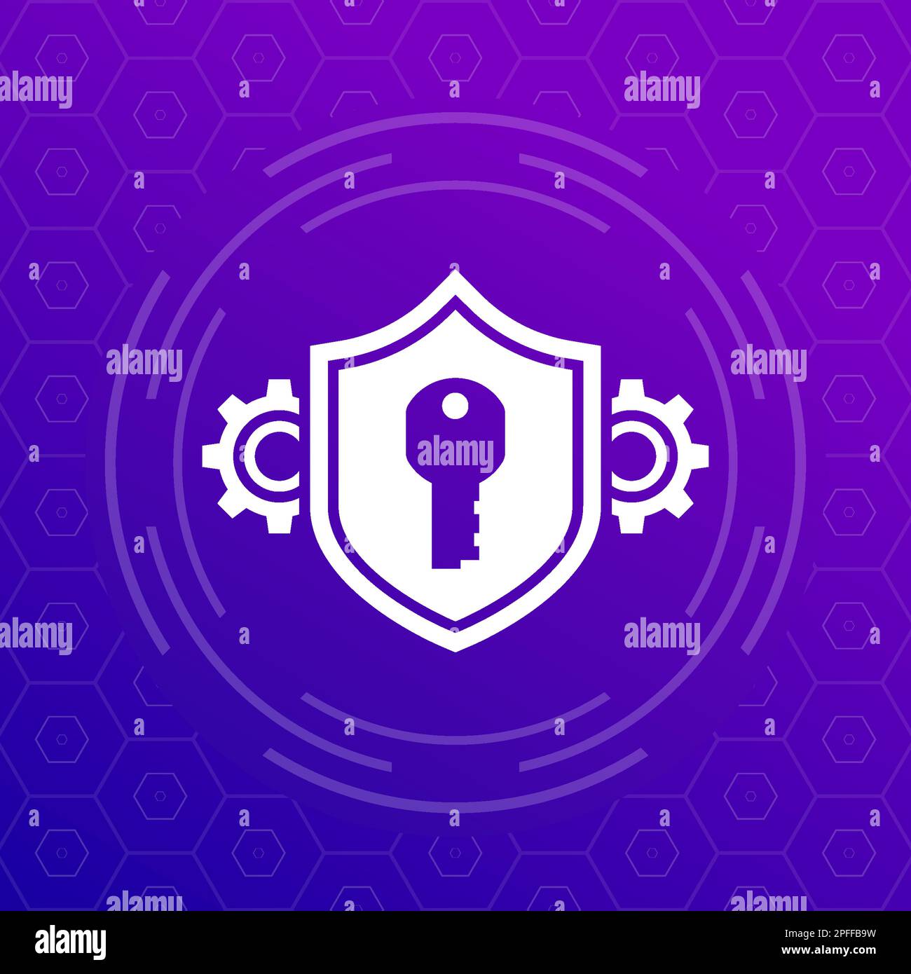 Cybersecurity, access protection icon for web, app Stock Vector
