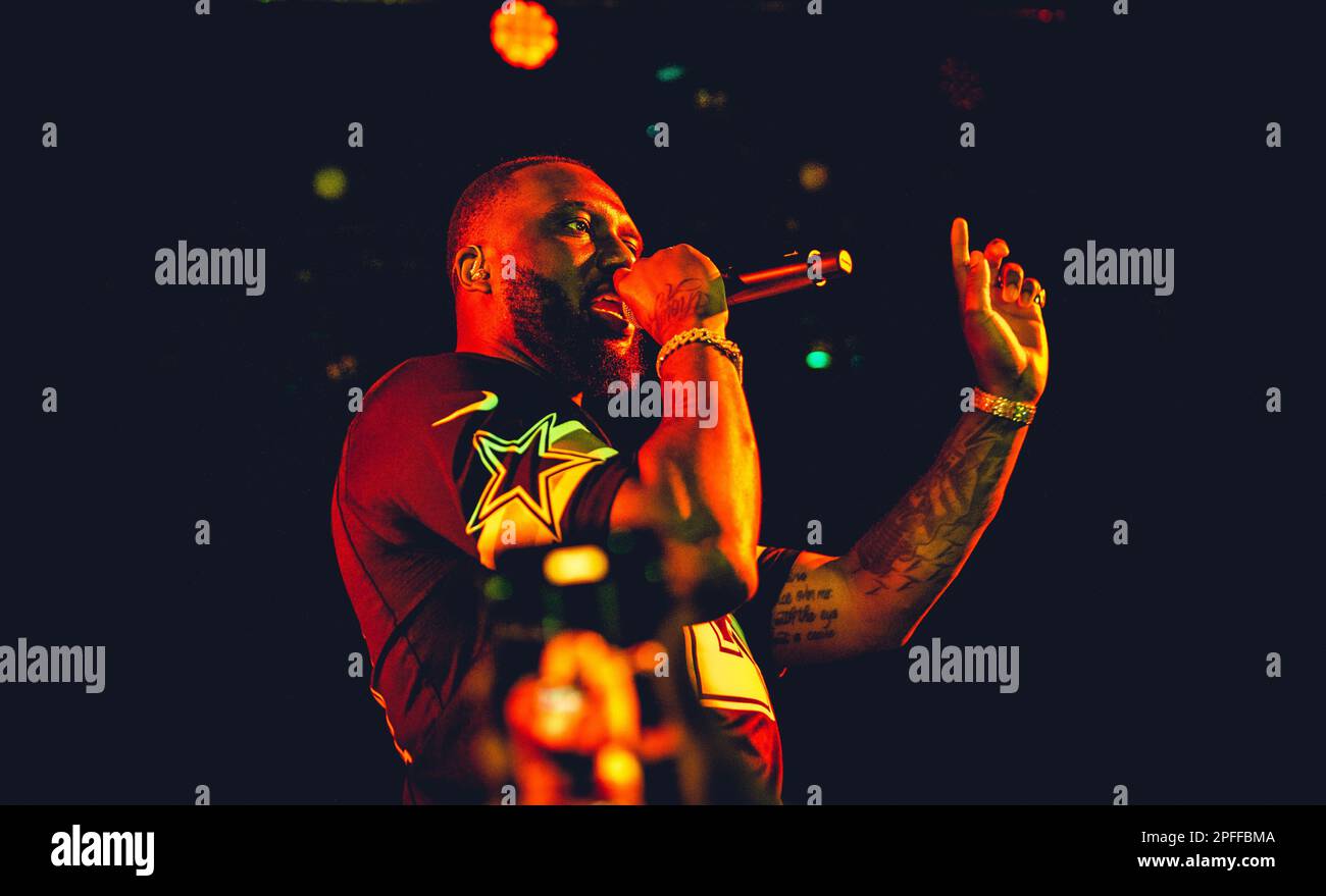 Copenhagen, Denmark. 15th, March 2023. The British rapper Headie One performs a live concert at Pumpehuset in Copenhagen. (Photo credit: Gonzales Photo - Joe Miller). Stock Photo