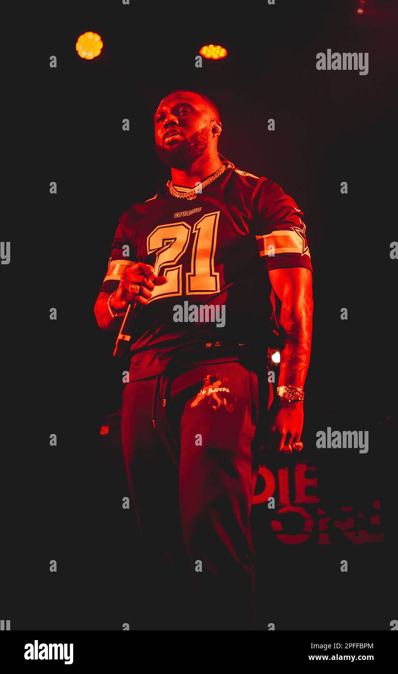 Copenhagen, Denmark. 15th, March 2023. The British rapper Headie One performs a live concert at Pumpehuset in Copenhagen. (Photo credit: Gonzales Photo - Joe Miller). Stock Photo