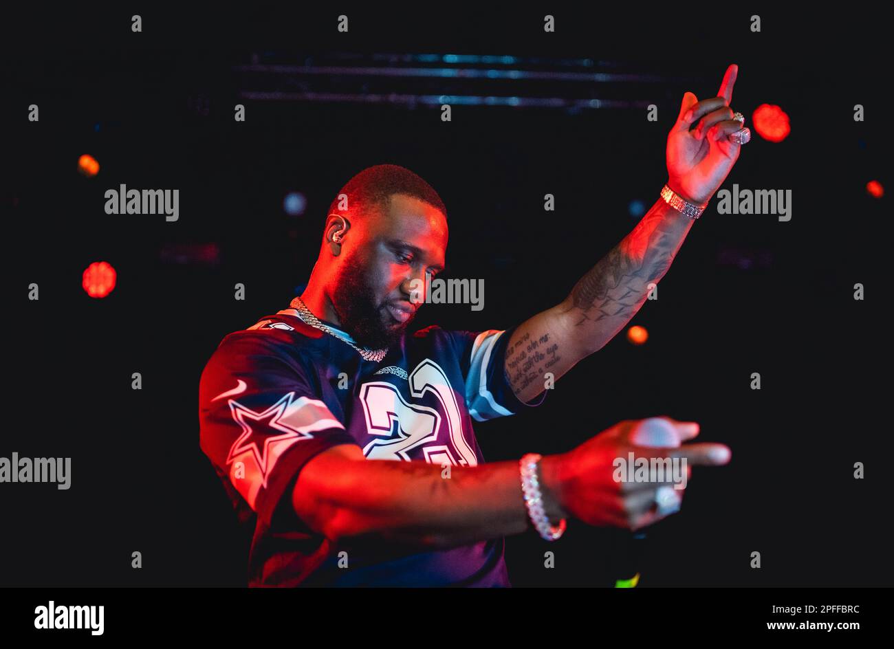 Copenhagen, Denmark. 15th, March 2023. The British rapper Headie One performs a live concert at Pumpehuset in Copenhagen. (Photo credit: Gonzales Photo - Joe Miller). Stock Photo