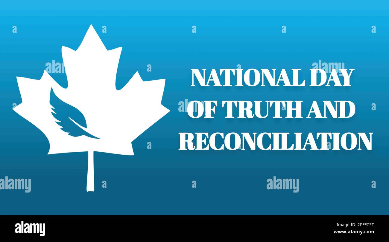 National day of truth and reconciliation modern creative banner, design concept, social media post with white text on an blue background Stock Vector