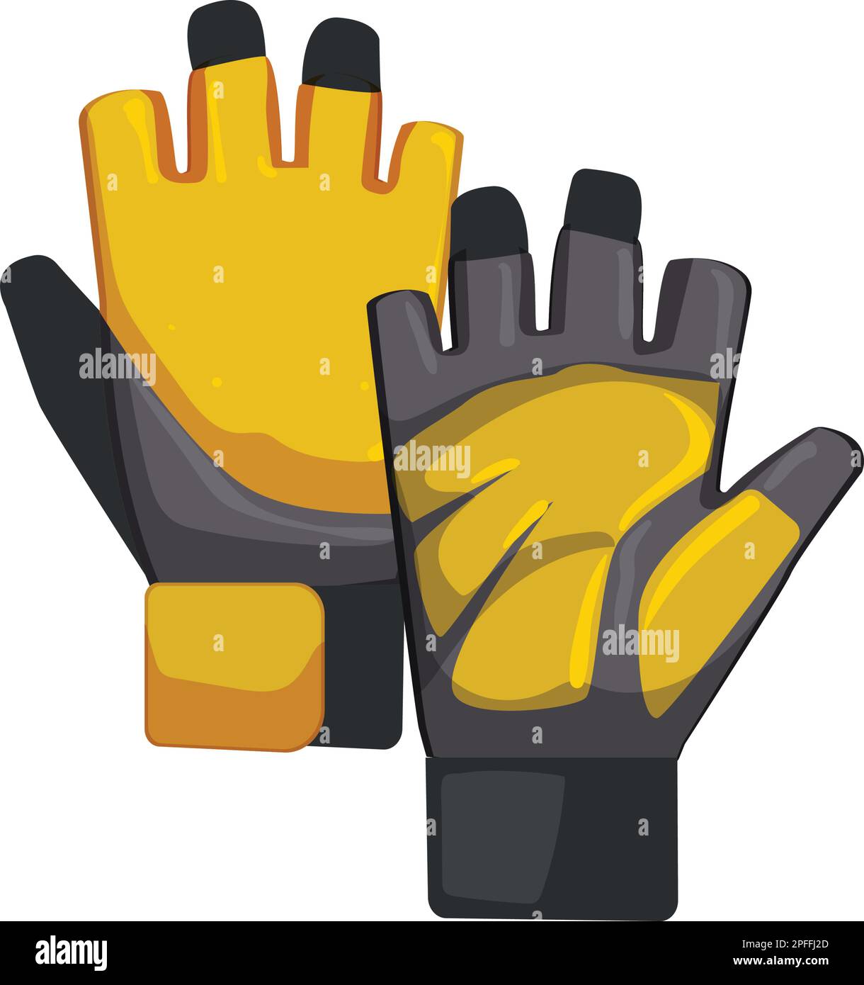 sport fitness gloves cartoon vector illustration Stock Vector Image