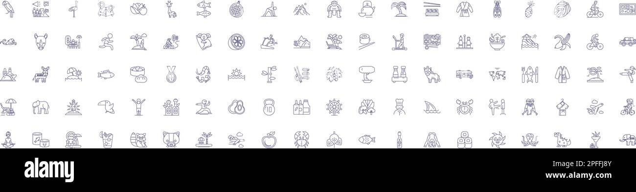 Asian culture line icons signs set. Design collection of Asian, Culture ...