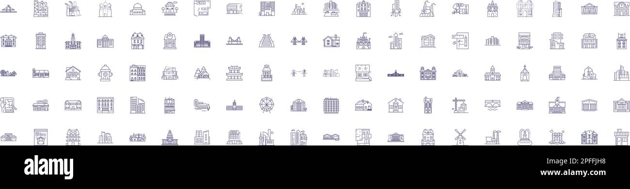 Interior design line icons signs set. Design collection of Decor ...