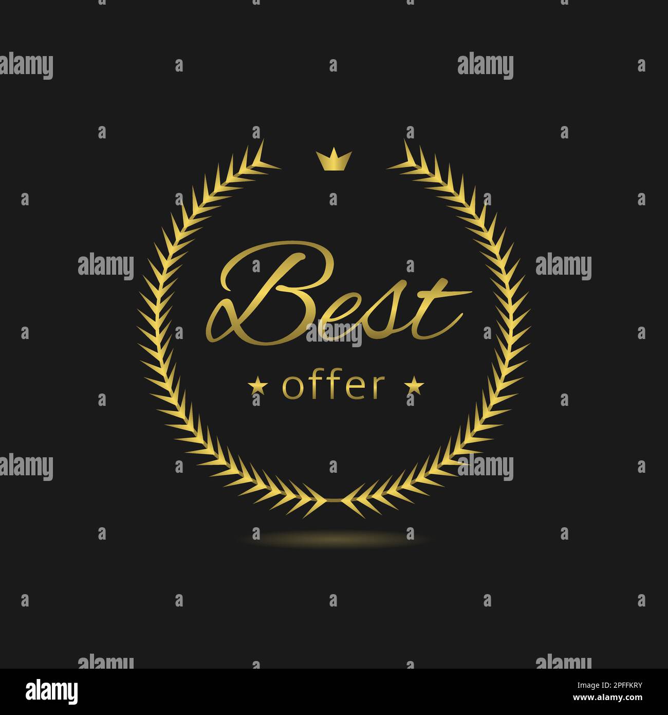 Best offer golden laurel wreath vector label Stock Vector Image & Art ...