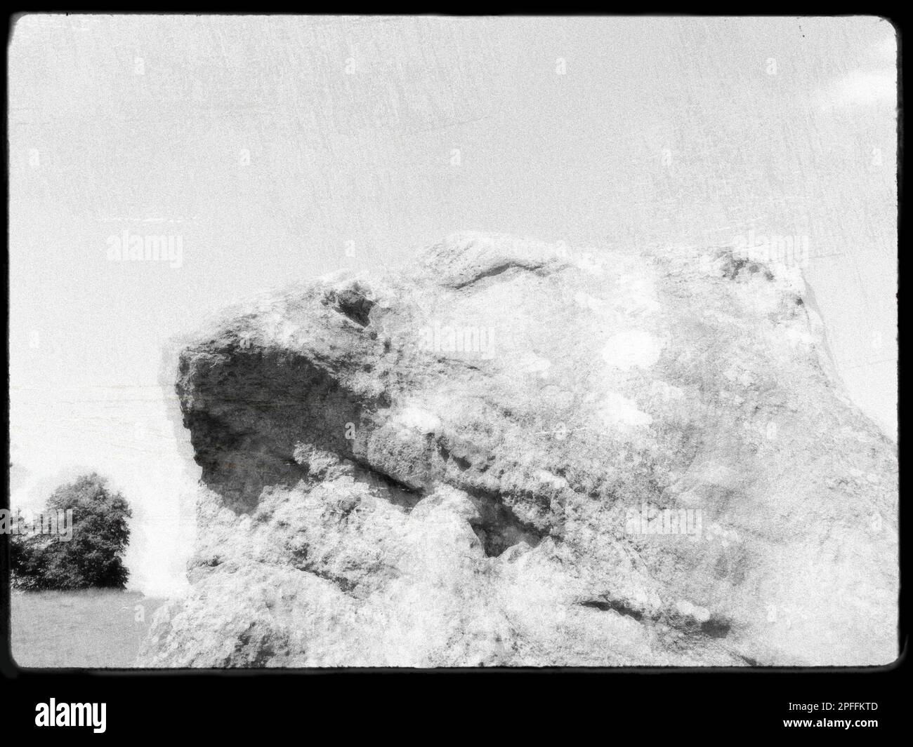 Black and White, Standing Stone, Ritual Landscape, Avebury, Wiltshire ...