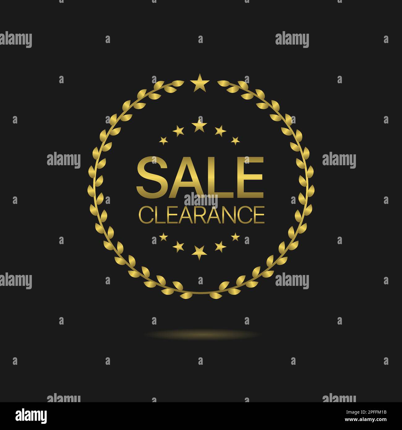 Sale clearance Golden laurel wreath vector label Stock Vector Image ...