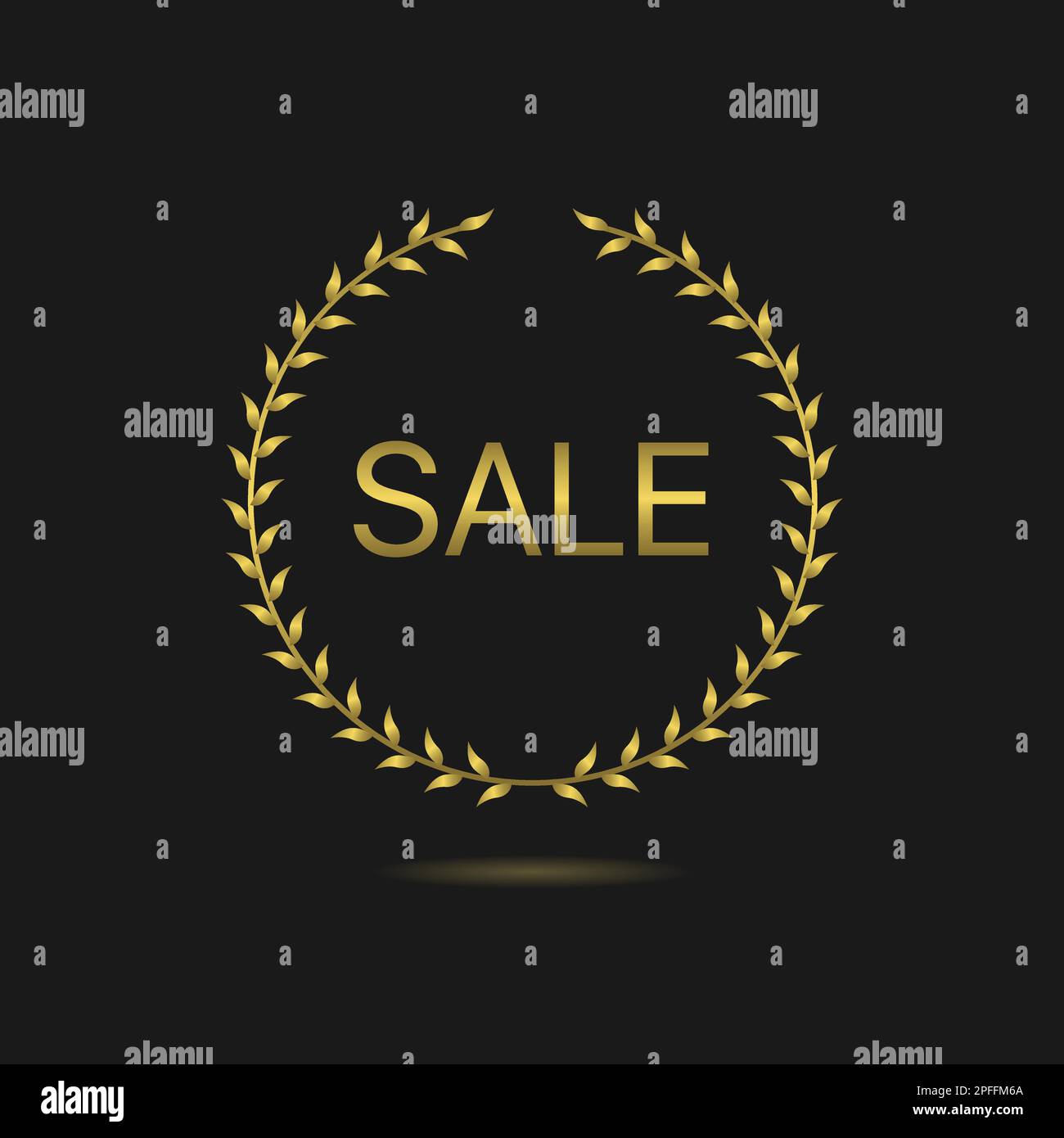 Sale clearance Golden laurel wreath vector label Stock Vector Image ...