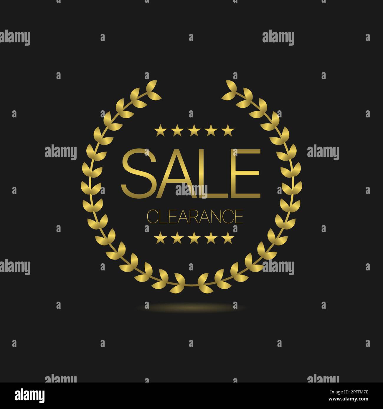 Sale clearance Golden laurel wreath vector label Stock Vector Image ...