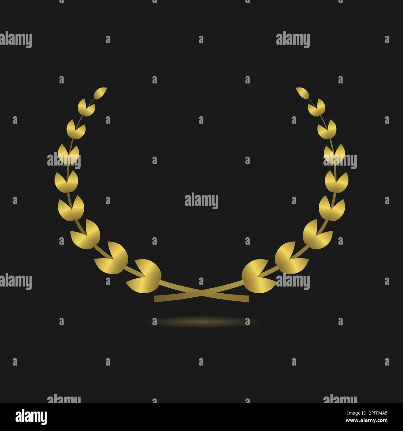 Golden laurel wreath vector label Stock Vector Image & Art - Alamy