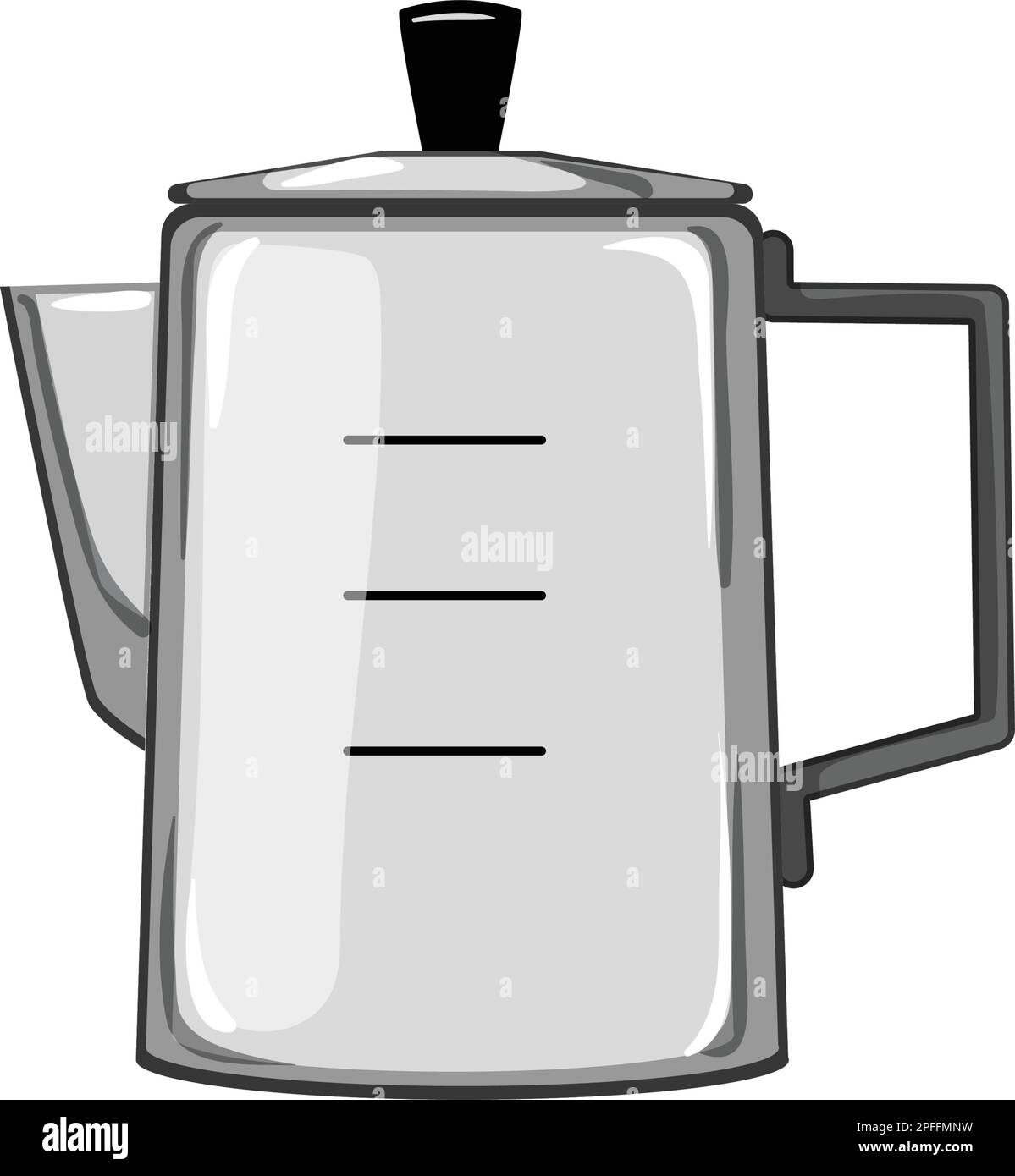 drink percolator pot coffee cartoon vector illustration Stock Vector