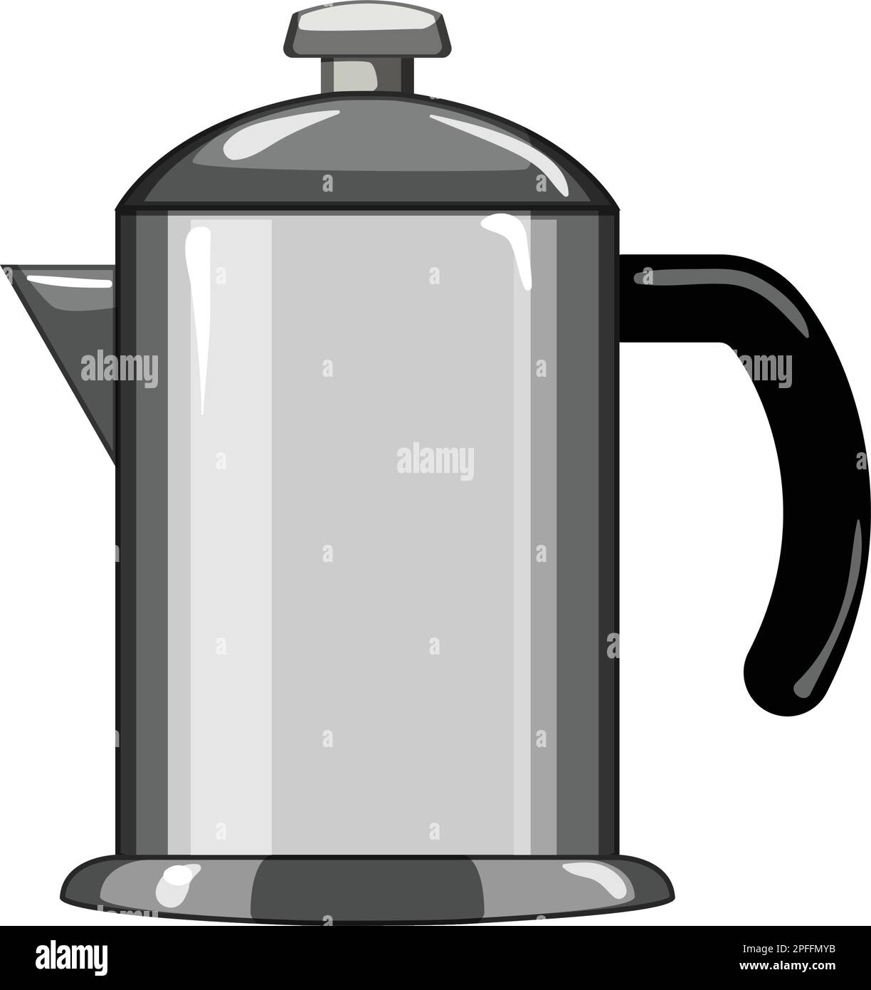 caffeine percolator pot coffee cartoon vector illustration Stock Vector