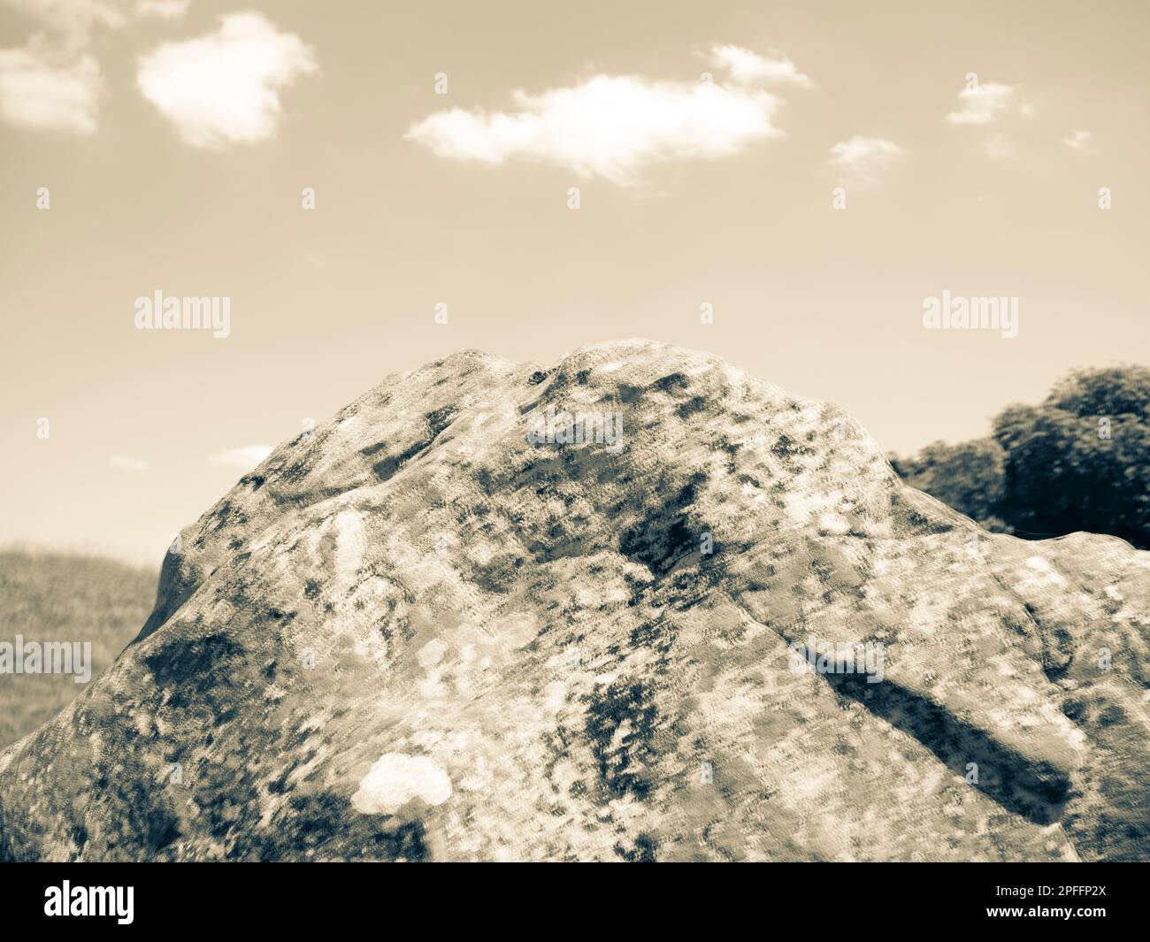 Black and White, Standing Stone, Ritual Landscape, Avebury, Wiltshire ...